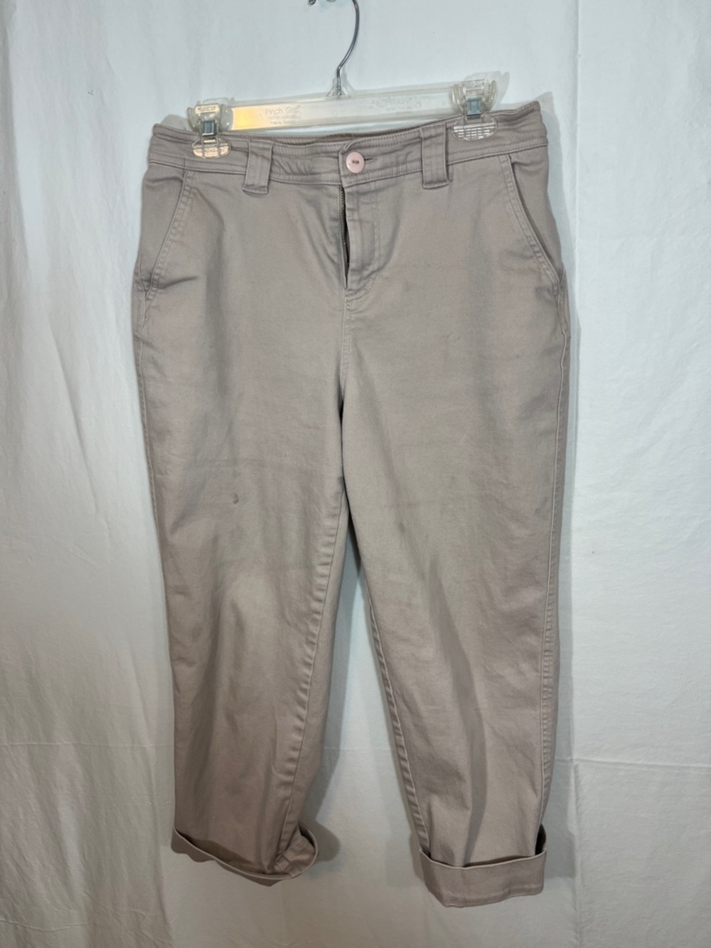 Women's A New Day Casual Straight-Leg Jeans in Taupe size 10 chino